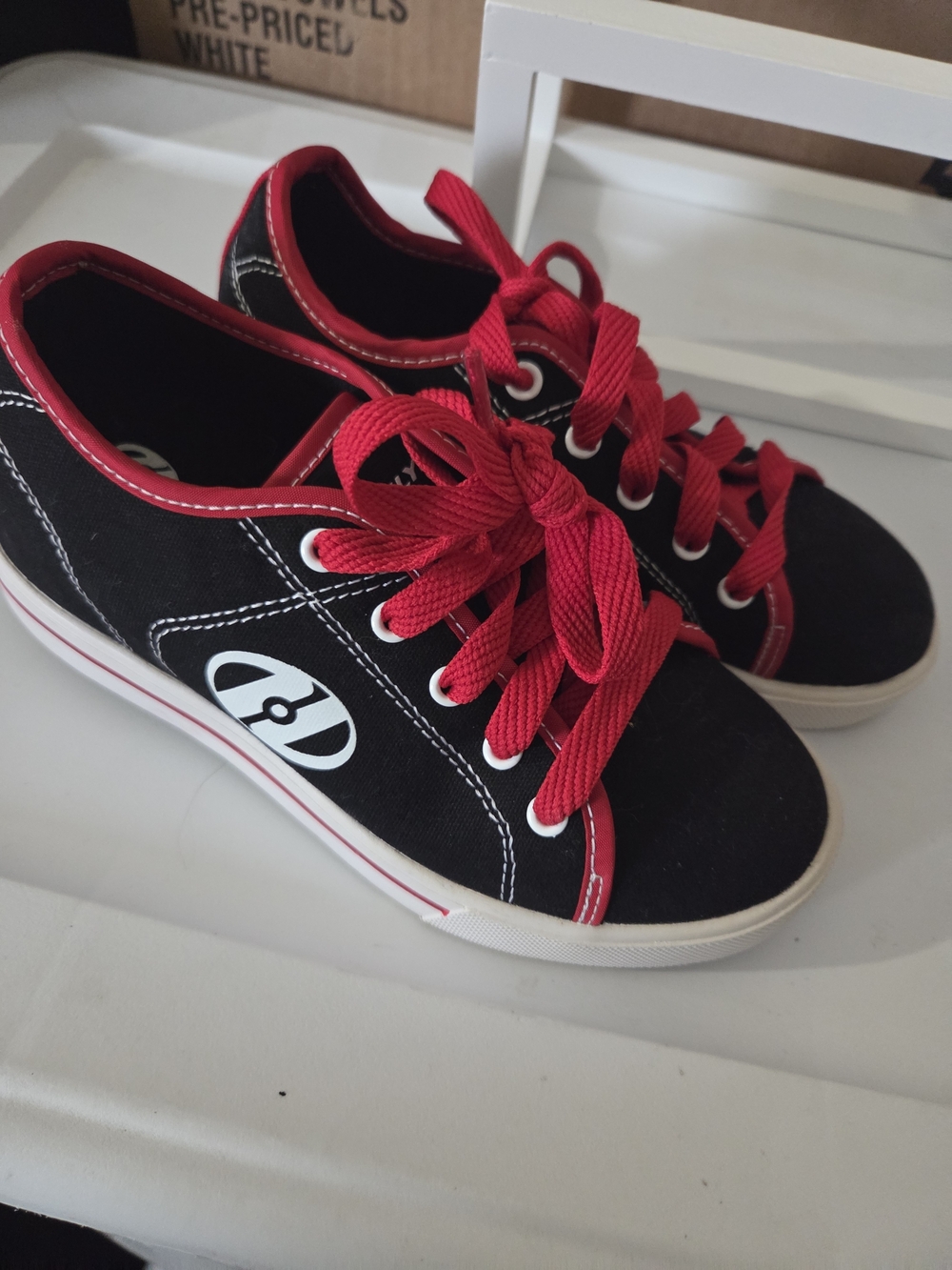 Heelys Kids Black and Red Lace-Up Sneakers